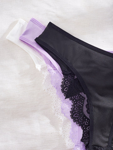 Sexy Women's Milk Silk Butterfly  Lace Panty
